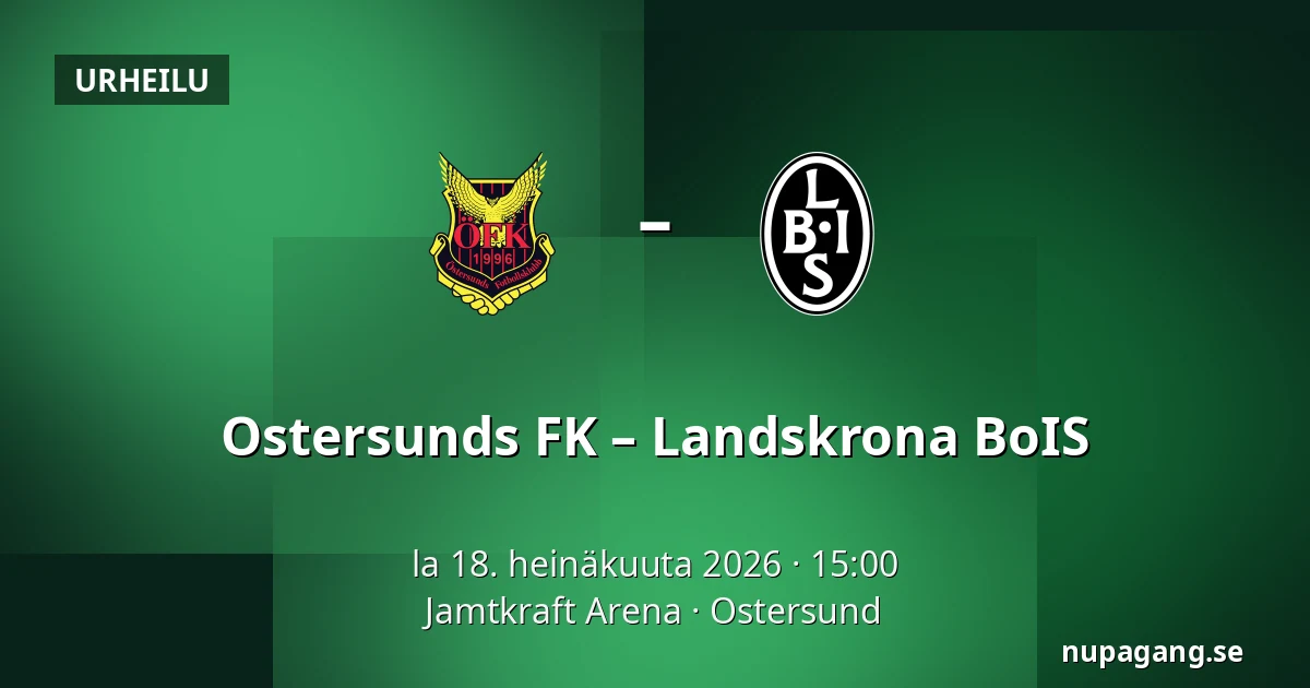 Ostersunds FK – Landskrona BoIS — Jamtkraft Arena, Ostersund
