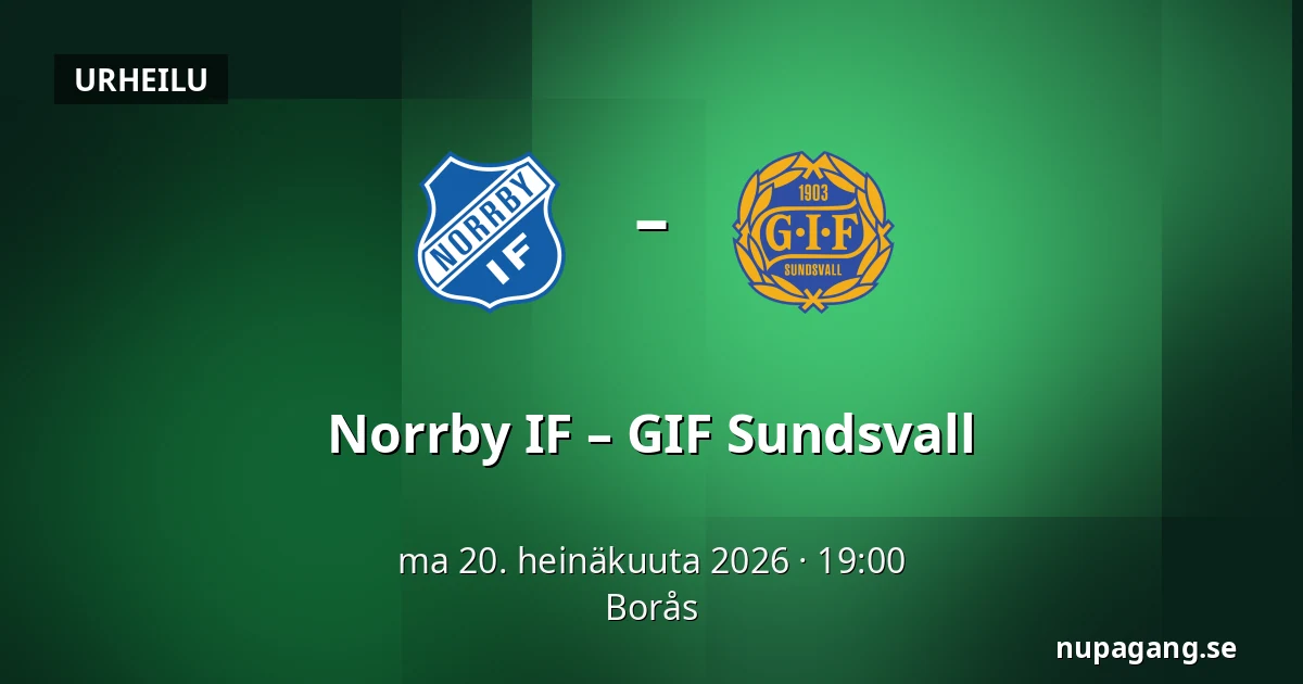 Norrby IF – GIF Sundsvall — Borås