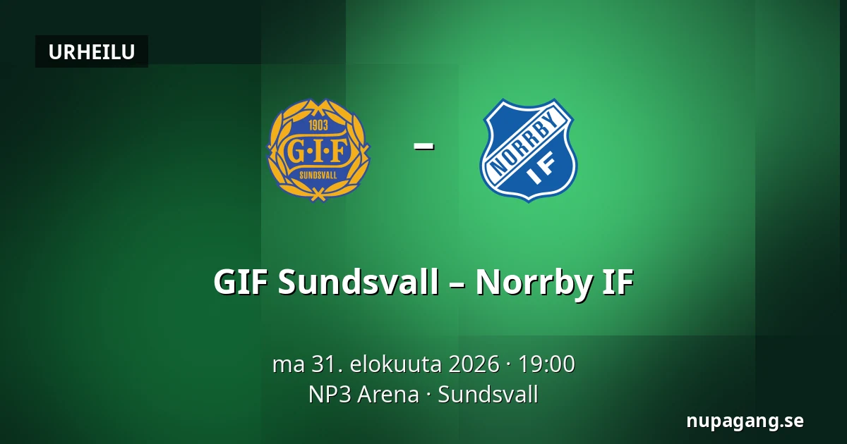 GIF Sundsvall – Norrby IF — NP3 Arena, Sundsvall