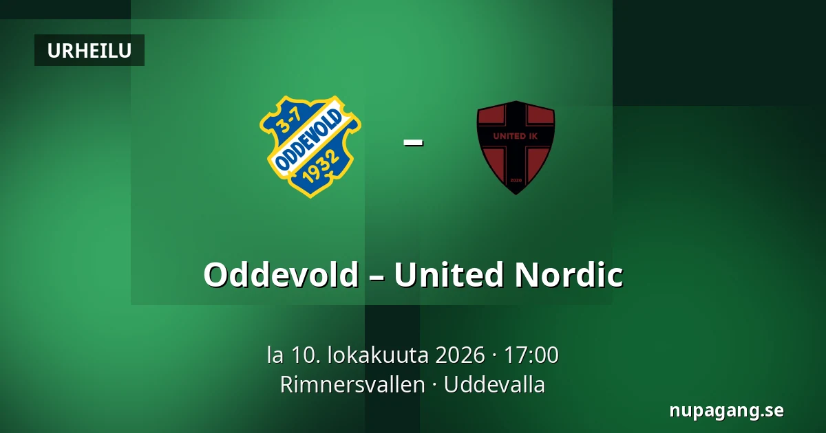 Oddevold – United Nordic — Rimnersvallen, Uddevalla