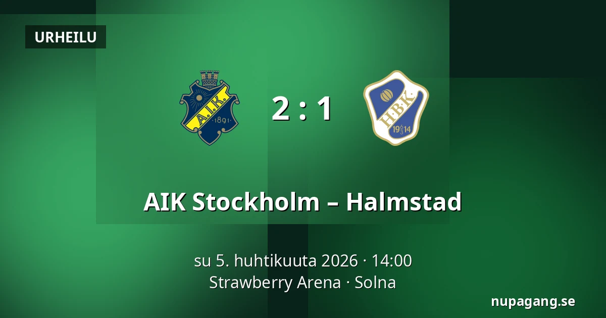 AIK Stockholm – Halmstad — Strawberry Arena, Solna