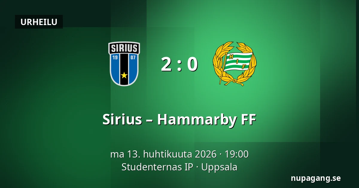 Sirius – Hammarby FF — Studenternas IP, Uppsala