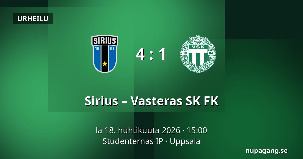 Sirius – Vasteras SK FK — Studenternas IP, Uppsala