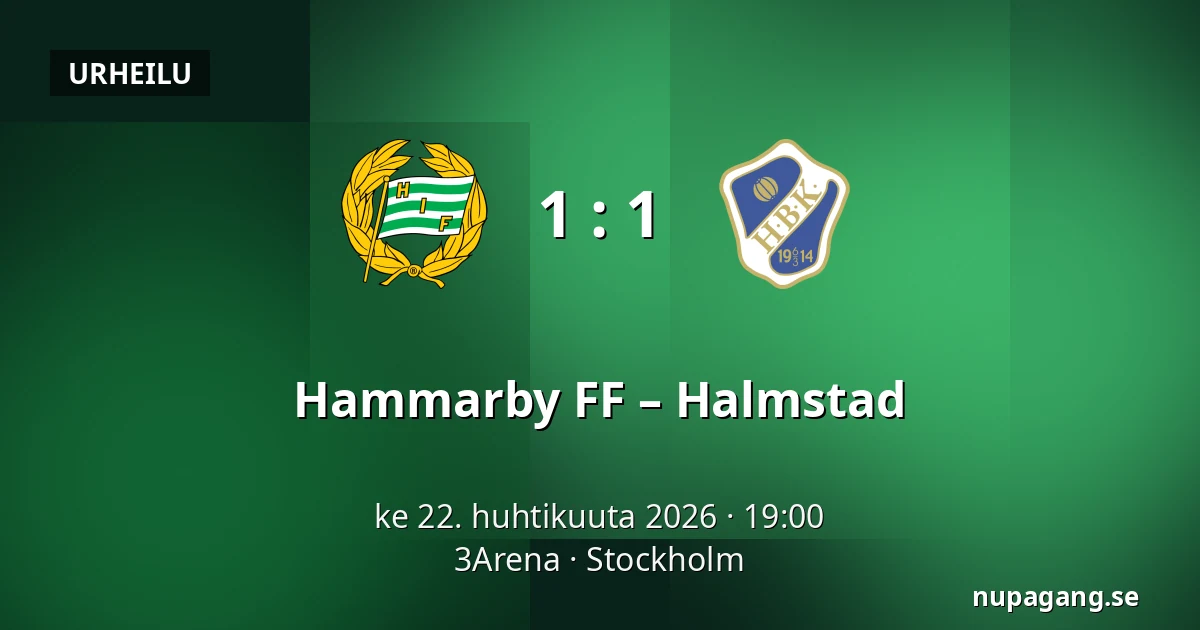 Hammarby FF – Halmstad — 3Arena, Tukholma
