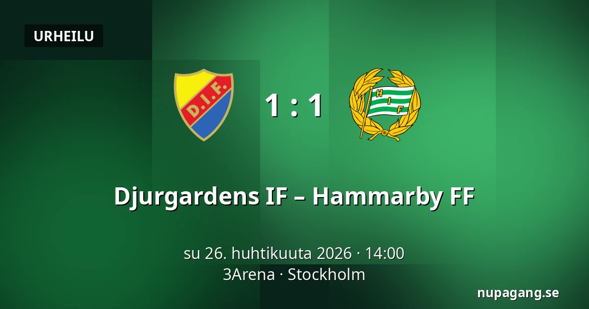 Djurgardens IF – Hammarby FF — 3Arena, Tukholma