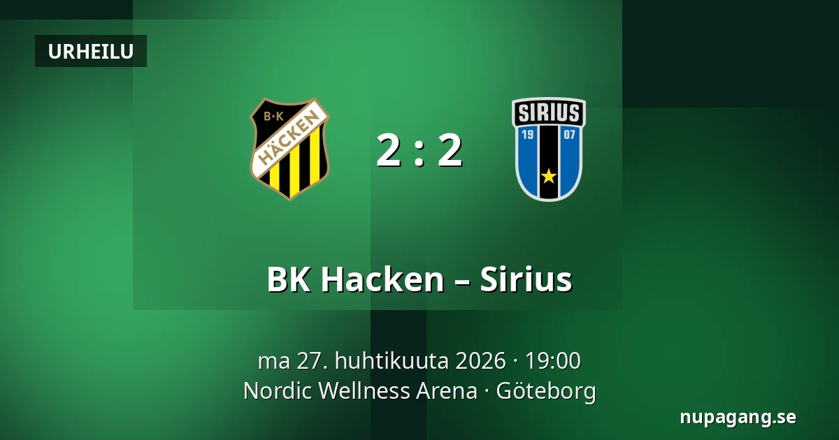 BK Hacken – Sirius — Nordic Wellness Arena, Göteborg