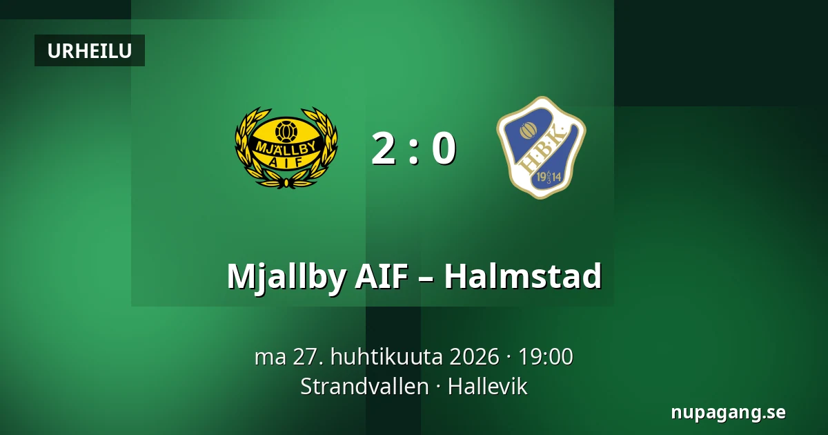 Mjallby AIF – Halmstad — Strandvallen, Hallevik