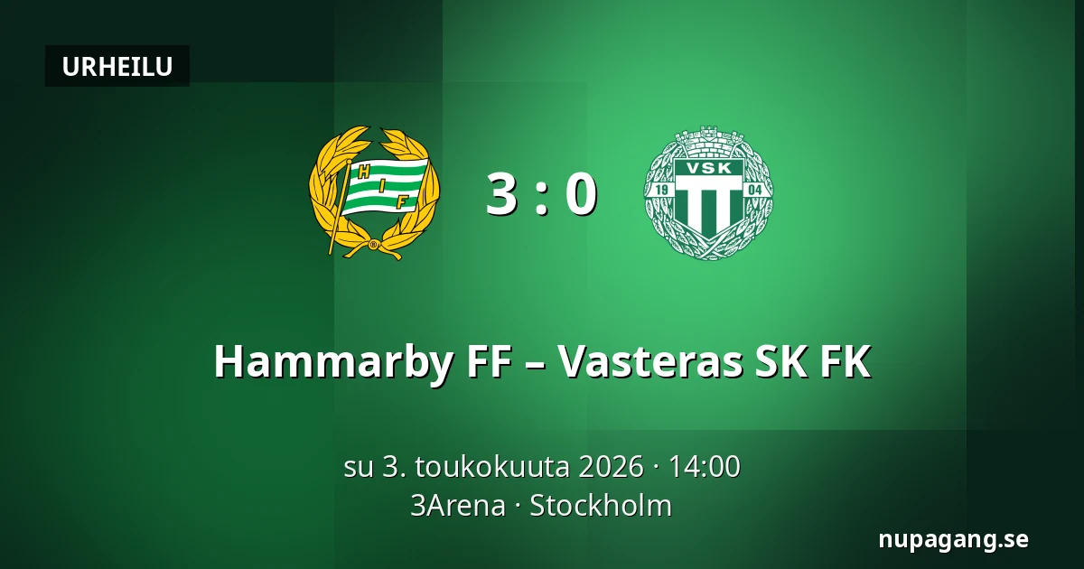 Hammarby FF – Vasteras SK FK — 3Arena, Tukholma