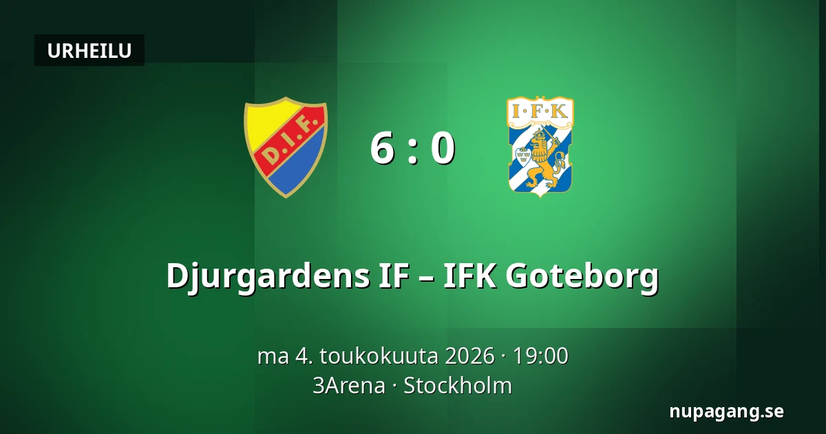 Djurgardens IF – IFK Goteborg — 3Arena, Tukholma