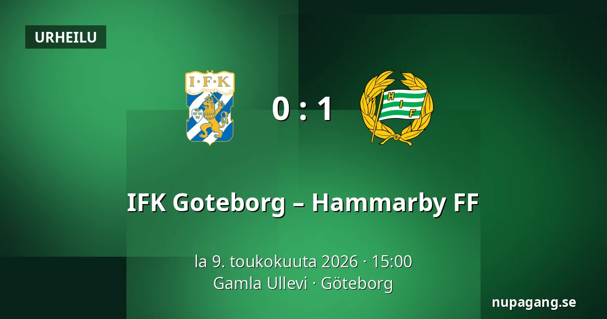 IFK Goteborg – Hammarby FF — Gamla Ullevi, Göteborg