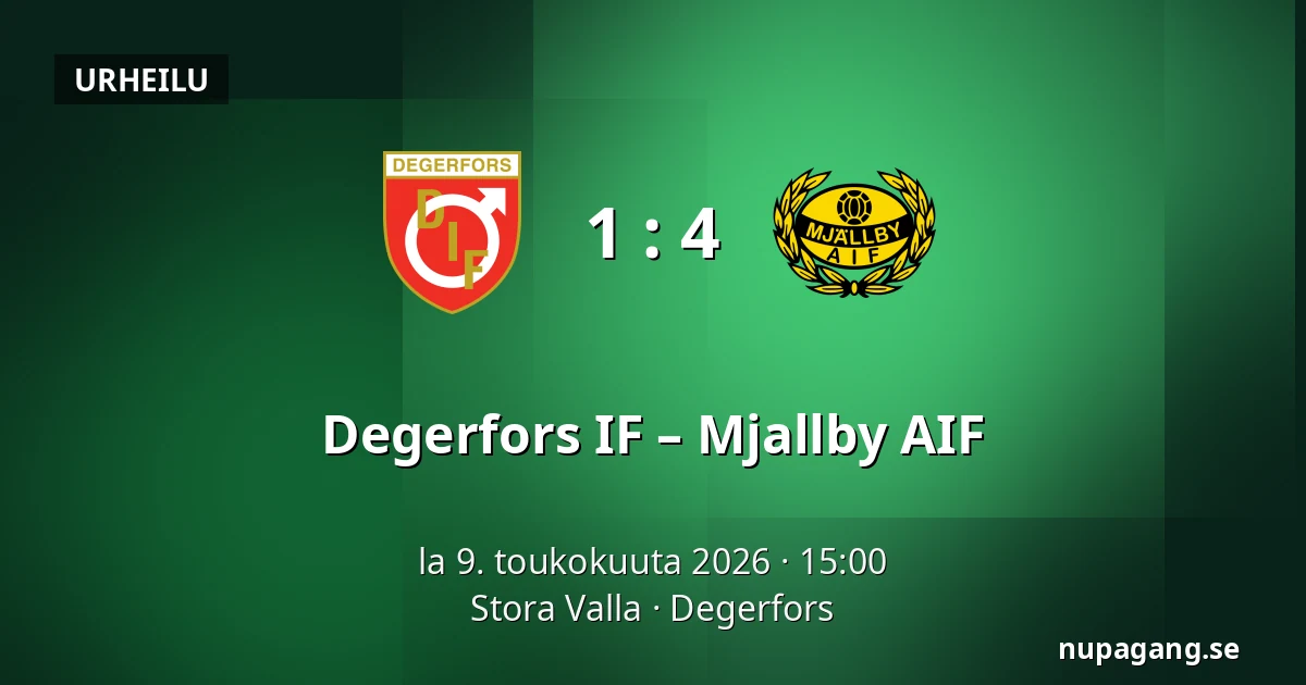 Degerfors IF – Mjallby AIF — Stora Valla, Degerfors