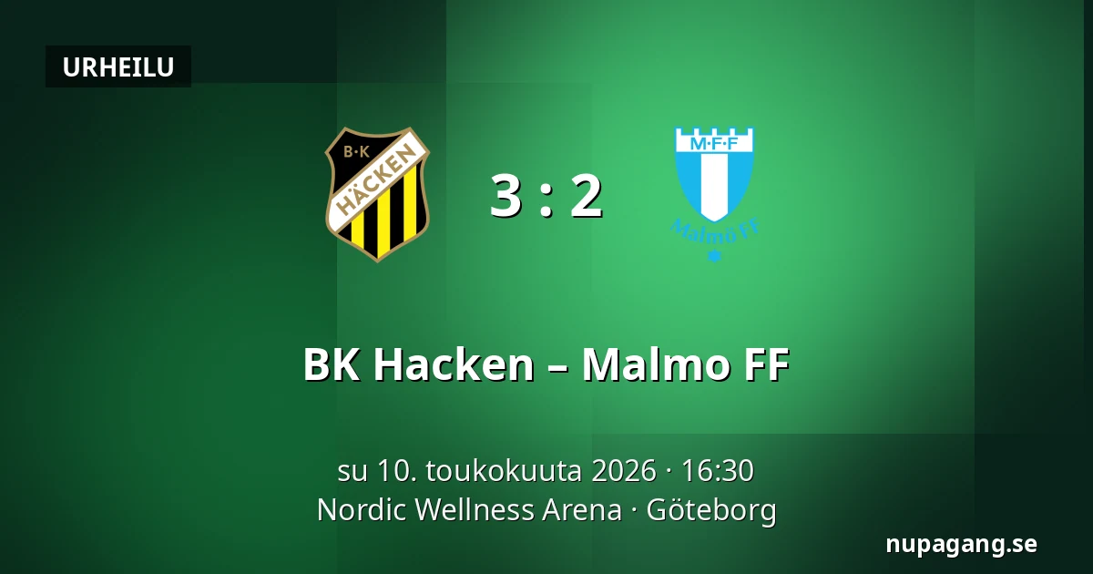 BK Hacken – Malmo FF — Nordic Wellness Arena, Göteborg