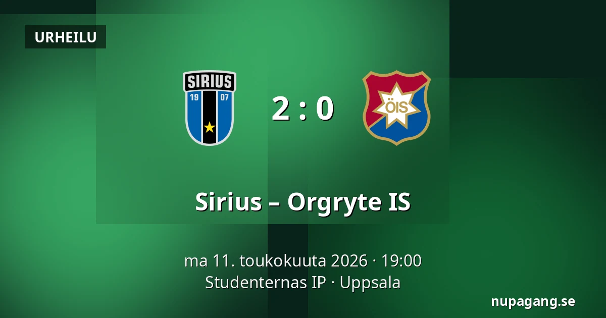 Sirius – Orgryte IS — Studenternas IP, Uppsala