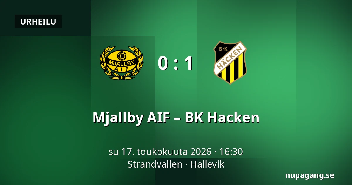 Mjallby AIF – BK Hacken — Strandvallen, Hallevik