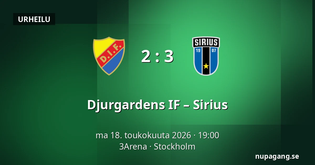 Djurgardens IF – Sirius — 3Arena, Tukholma