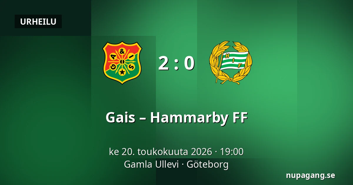 Gais – Hammarby FF — Gamla Ullevi, Göteborg