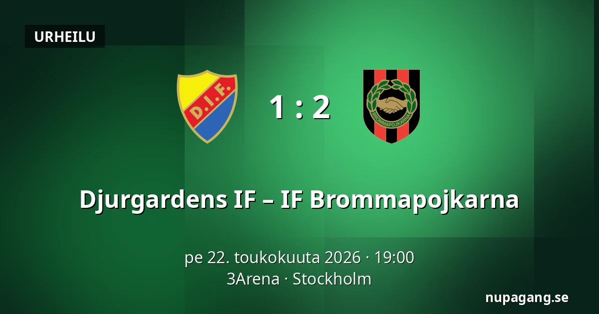 Djurgardens IF – IF Brommapojkarna — 3Arena, Tukholma