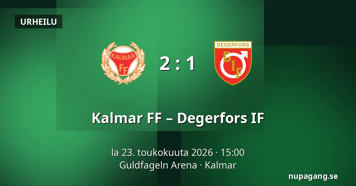 Kalmar FF – Degerfors IF — Guldfageln Arena, Kalmar