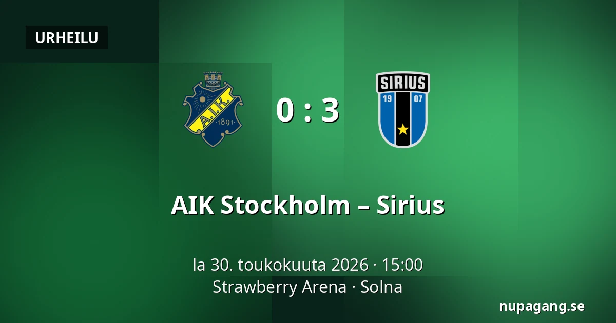 AIK Stockholm – Sirius — Strawberry Arena, Solna