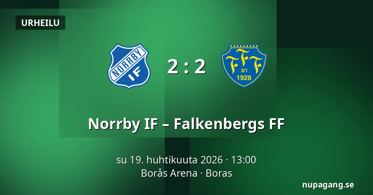 Norrby IF – Falkenbergs FF — Borås Arena, Boras
