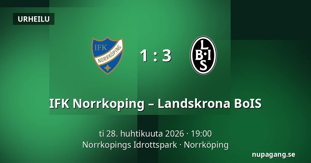 IFK Norrkoping – Landskrona BoIS — Norrkopings Idrottspark, Norrköping