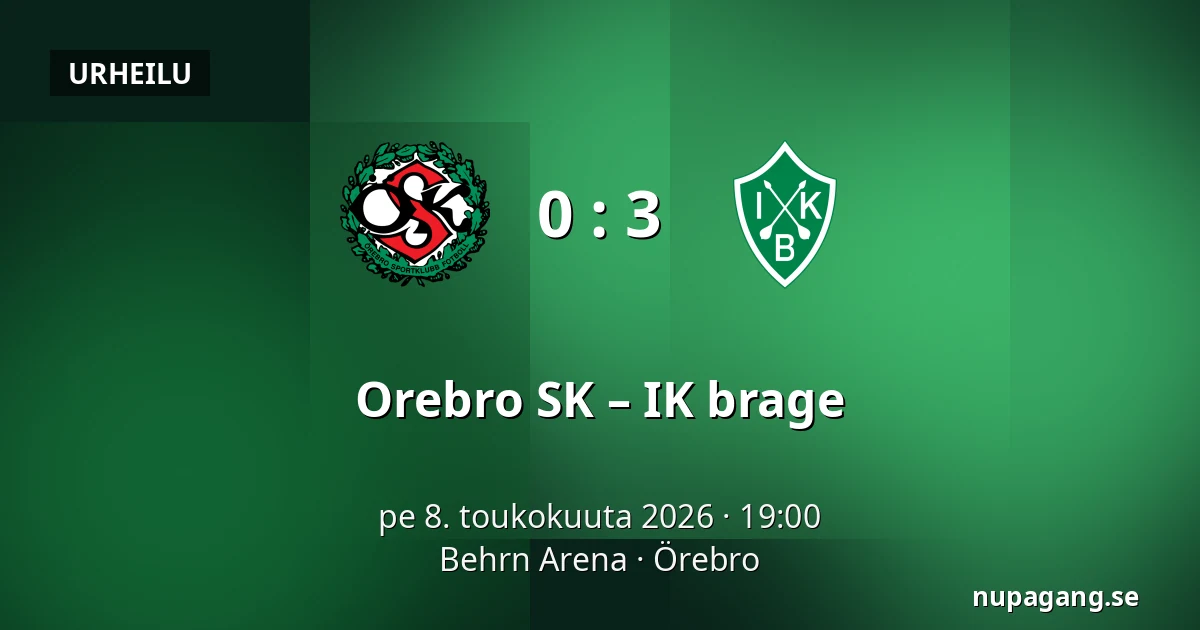 Orebro SK – IK brage — Behrn Arena, Örebro