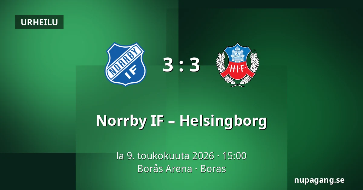 Norrby IF – Helsingborg — Borås Arena, Boras