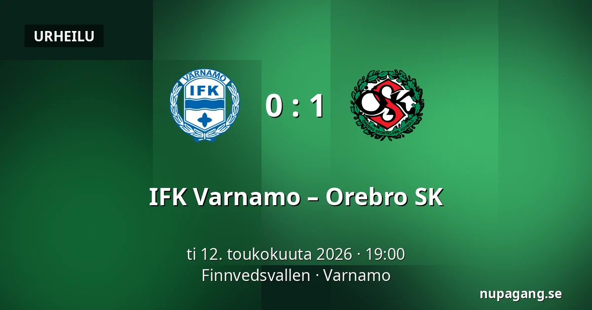 IFK Varnamo – Orebro SK — Finnvedsvallen, Varnamo