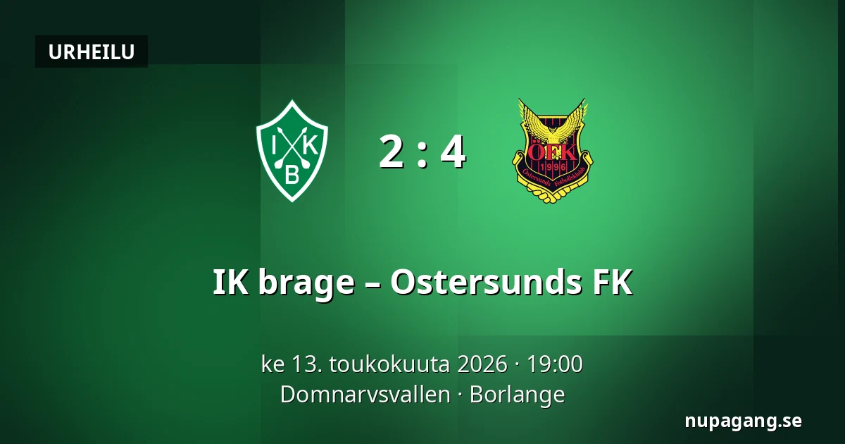 IK brage – Ostersunds FK — Domnarvsvallen, Borlange