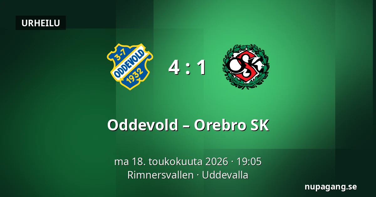 Oddevold – Orebro SK — Rimnersvallen, Uddevalla
