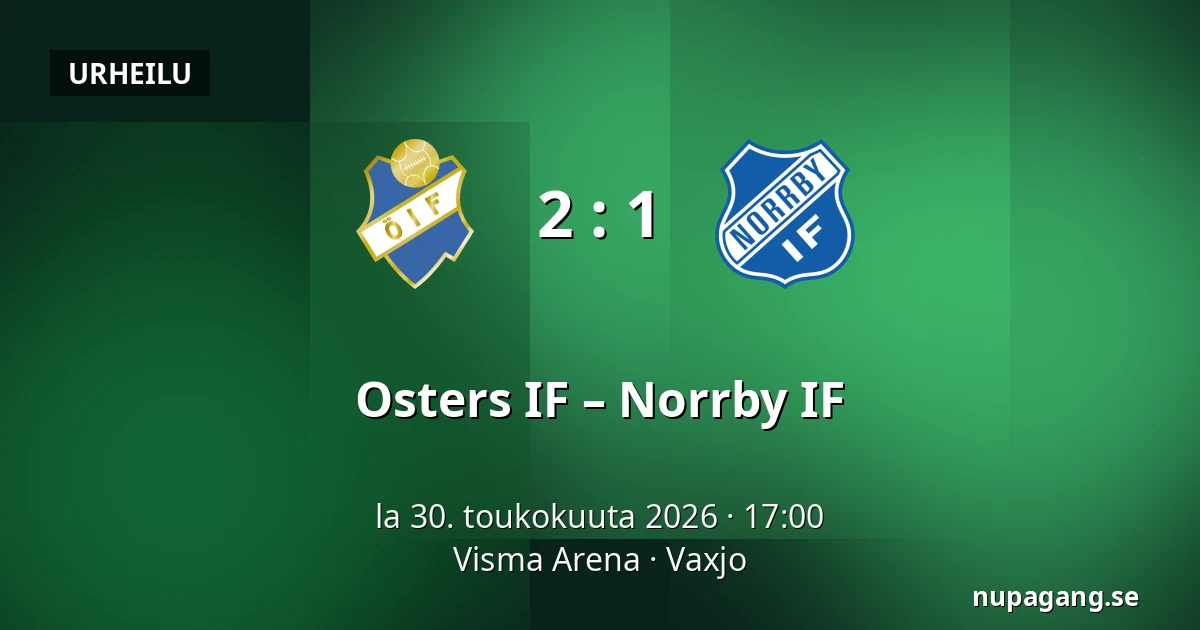 Osters IF – Norrby IF — Visma Arena, Vaxjo