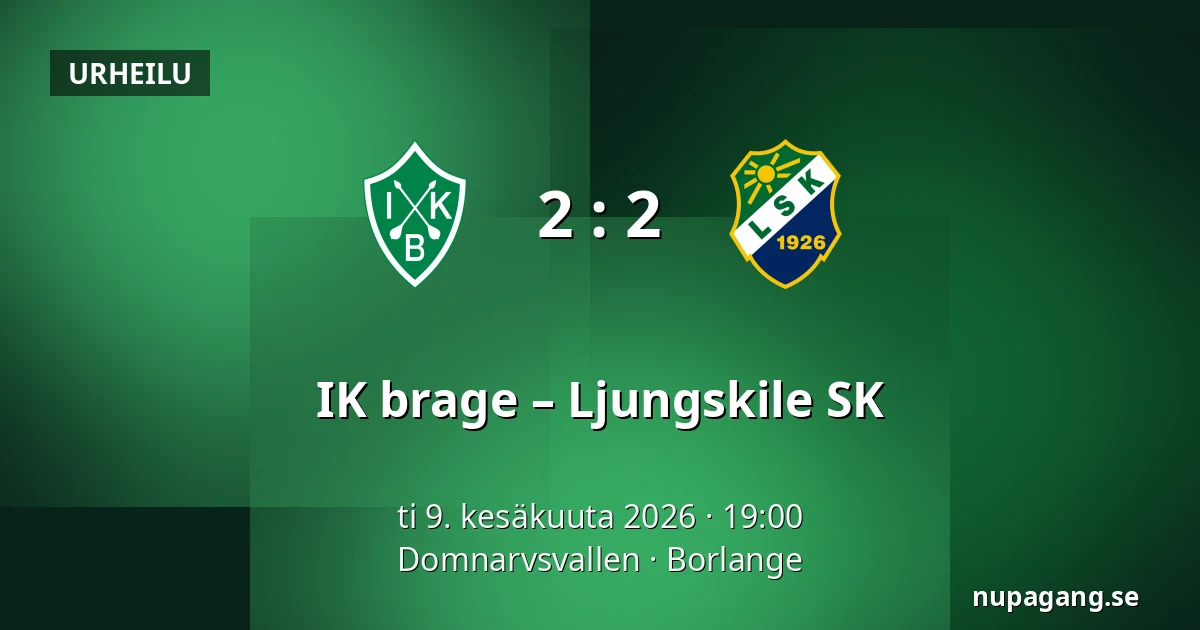 IK brage – Ljungskile SK — Domnarvsvallen, Borlange