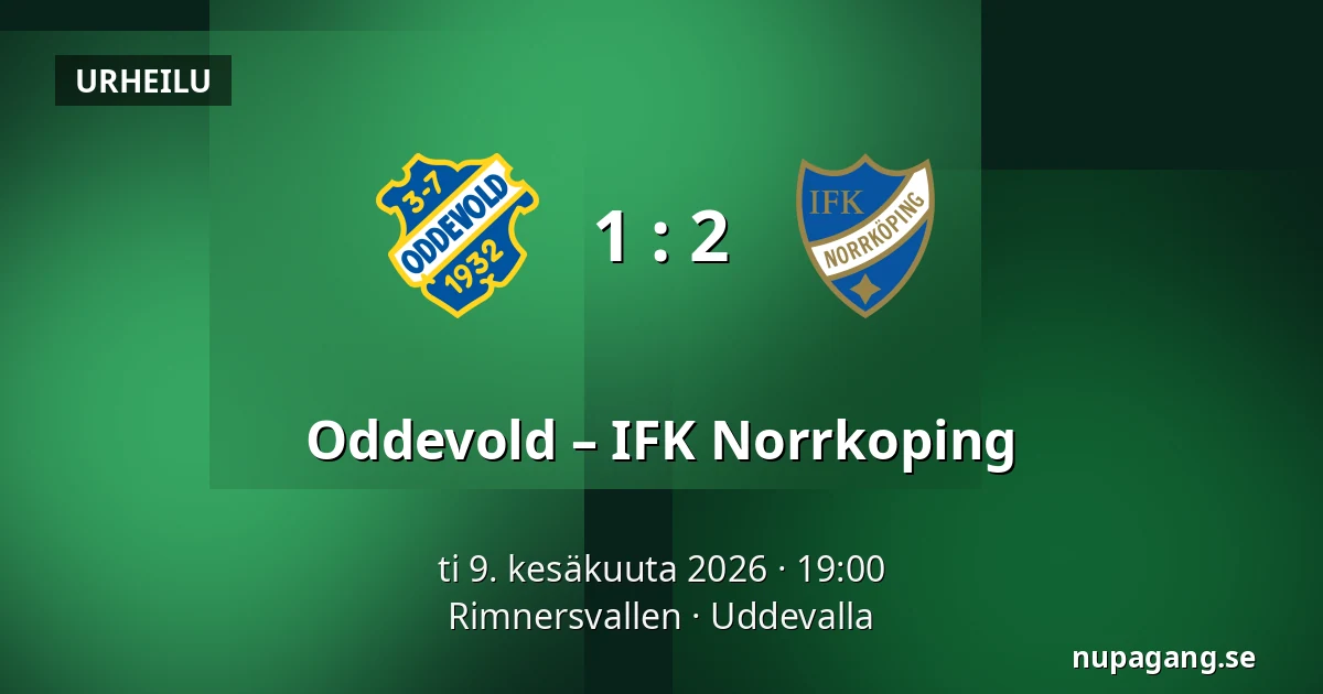 Oddevold – IFK Norrkoping — Rimnersvallen, Uddevalla