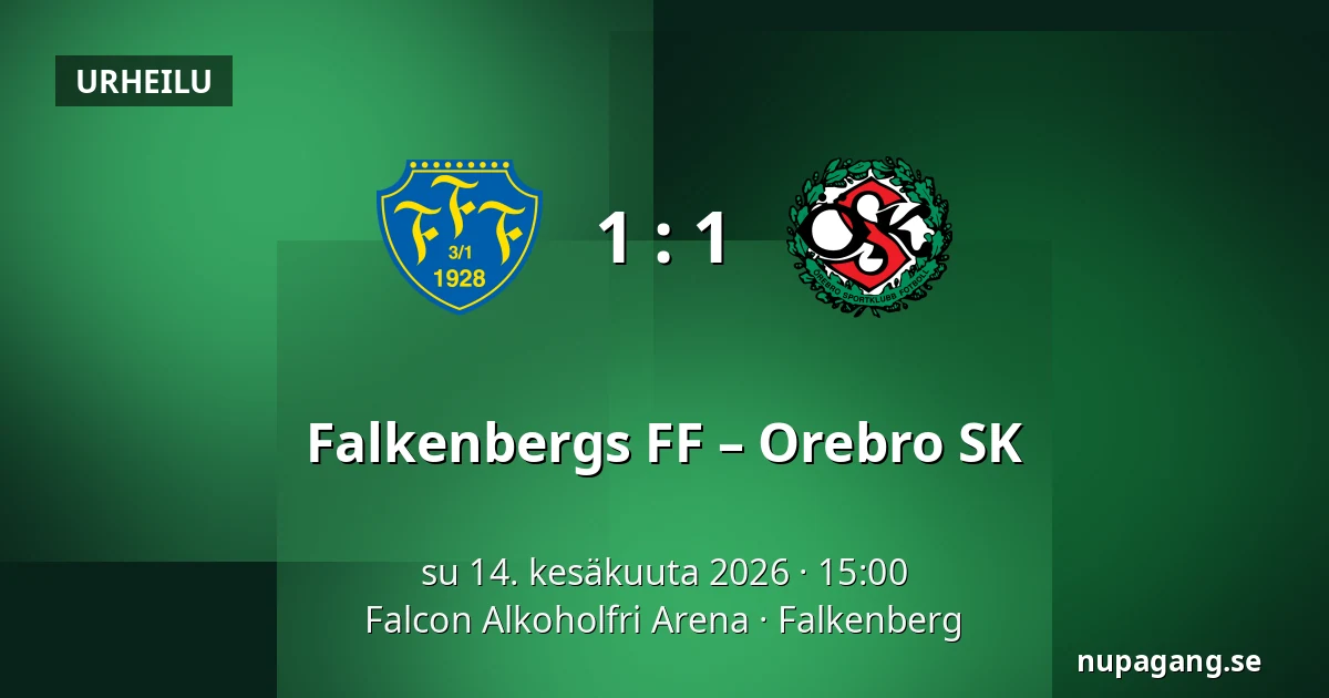 Falkenbergs FF – Orebro SK — Falcon Alkoholfri Arena, Falkenberg