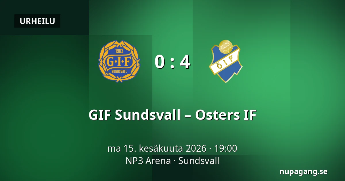 GIF Sundsvall – Osters IF — NP3 Arena, Sundsvall