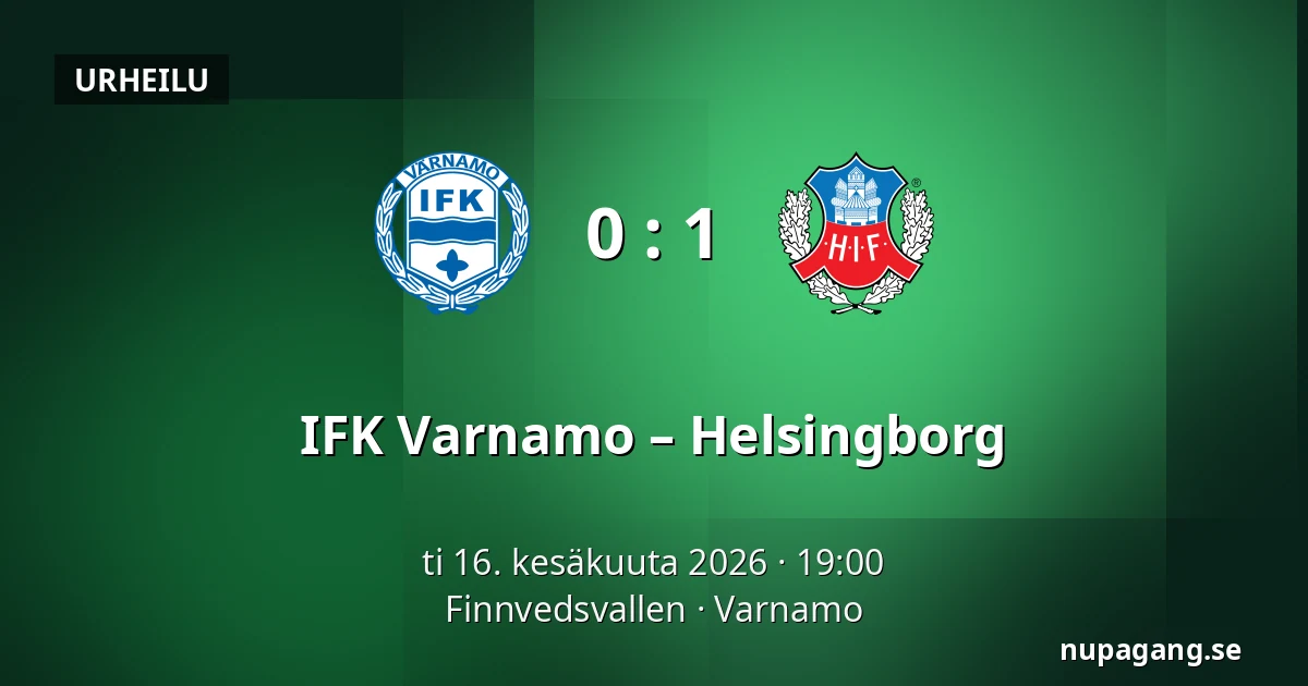 IFK Varnamo – Helsingborg — Finnvedsvallen, Varnamo