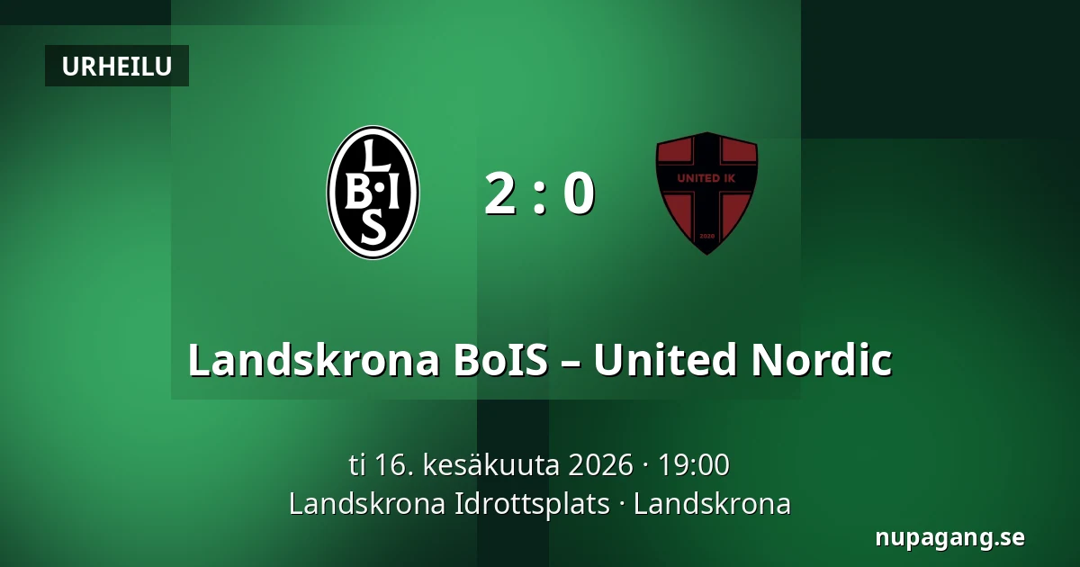 Landskrona BoIS – United Nordic — Landskrona Idrottsplats, Landskrona