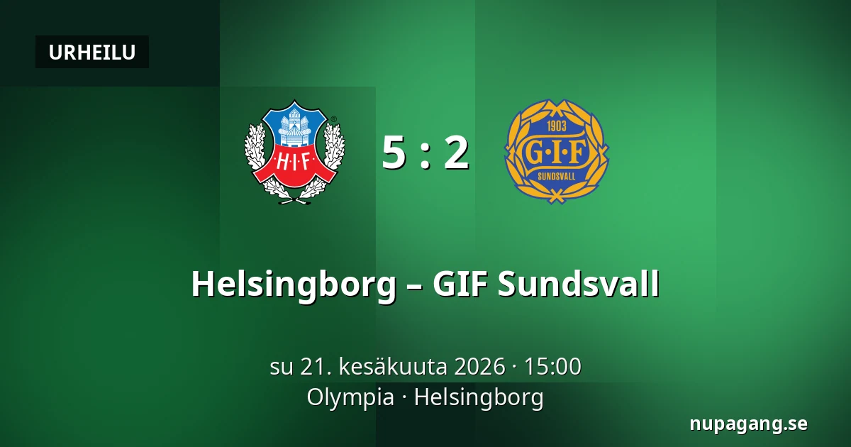 Helsingborg – GIF Sundsvall — Olympia, Helsingborg