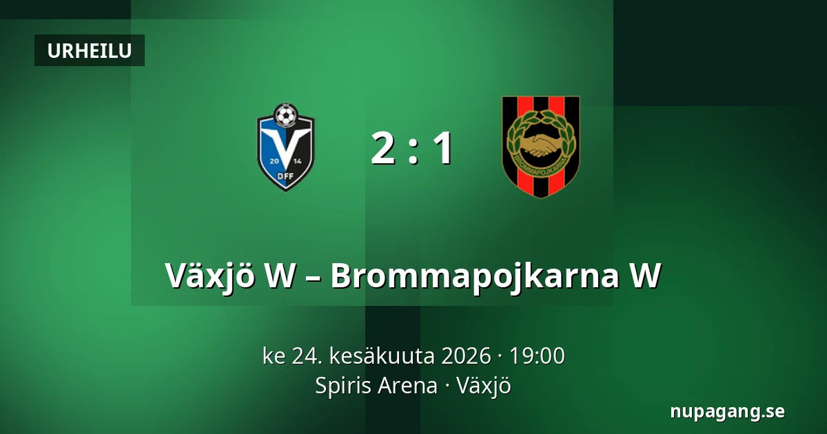 Växjö W – Brommapojkarna W — Spiris Arena, Växjö