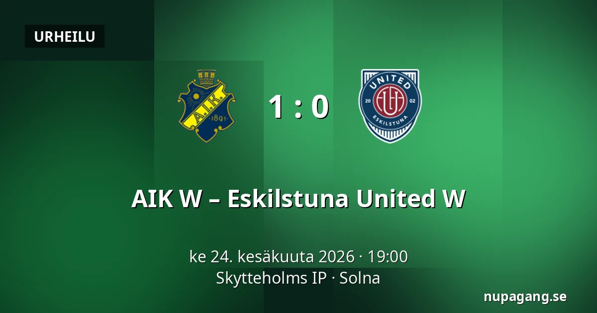 AIK W – Eskilstuna United W — Skytteholms IP, Solna
