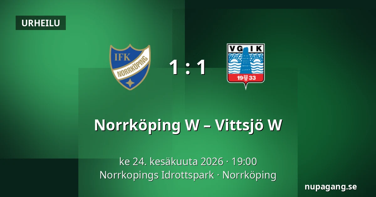 Norrköping W – Vittsjö W — Norrkopings Idrottspark, Norrköping