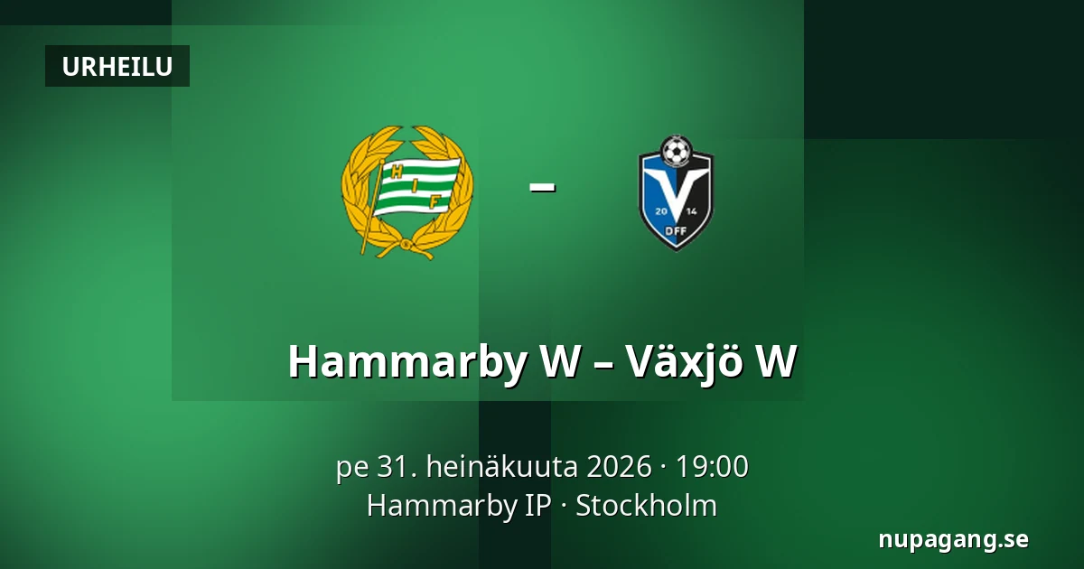 Hammarby W – Växjö W — Hammarby IP, Tukholma