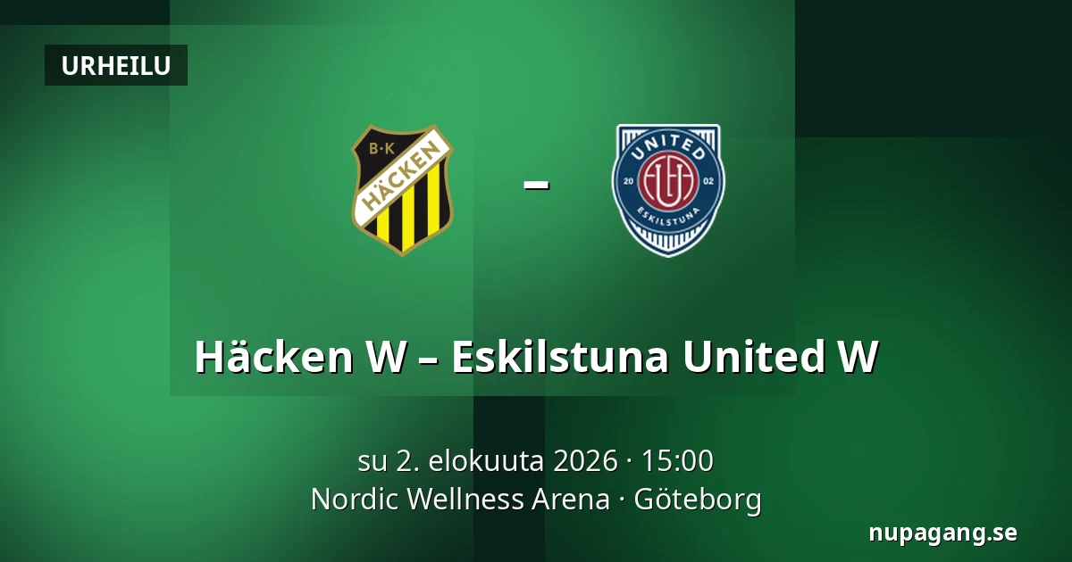 Häcken W – Eskilstuna United W — Nordic Wellness Arena, Göteborg