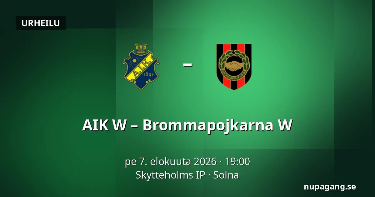 AIK W – Brommapojkarna W — Skytteholms IP, Solna