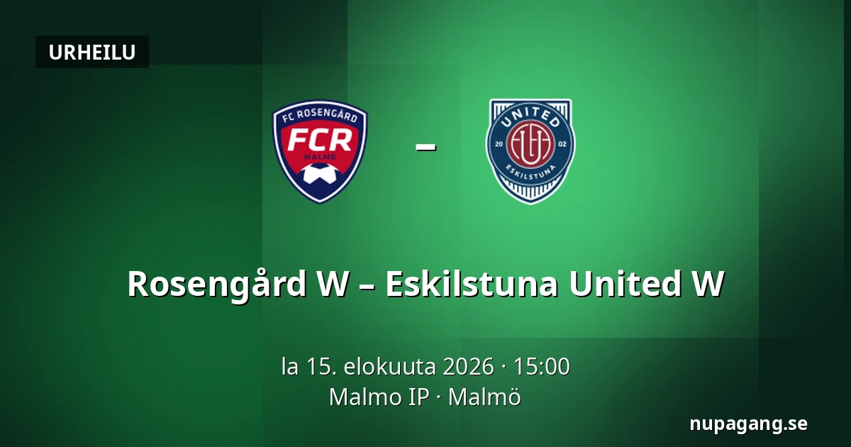 Rosengård W – Eskilstuna United W — Malmo IP, Malmö