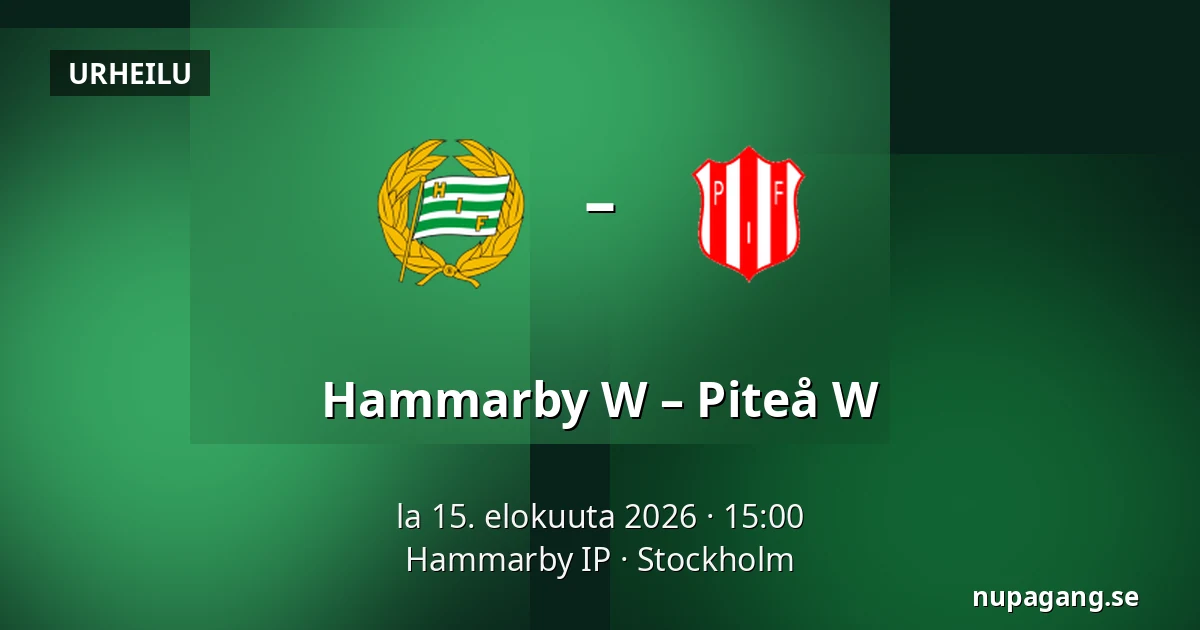 Hammarby W – Piteå W — Hammarby IP, Tukholma