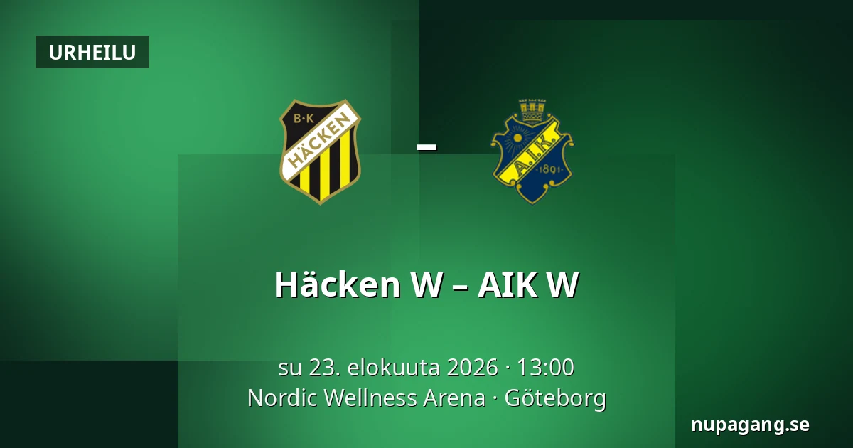 Häcken W – AIK W — Nordic Wellness Arena, Göteborg