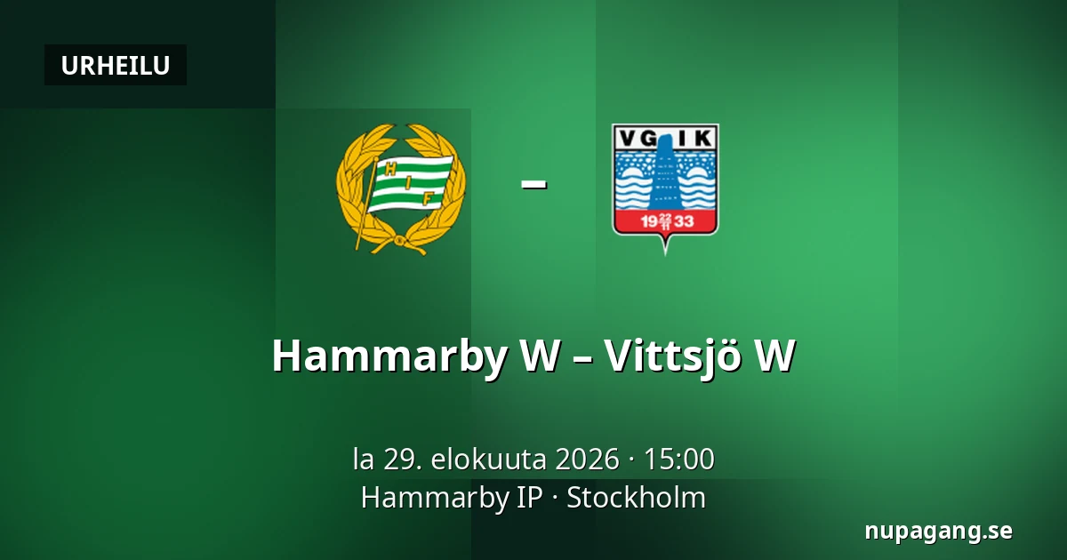Hammarby W – Vittsjö W — Hammarby IP, Tukholma