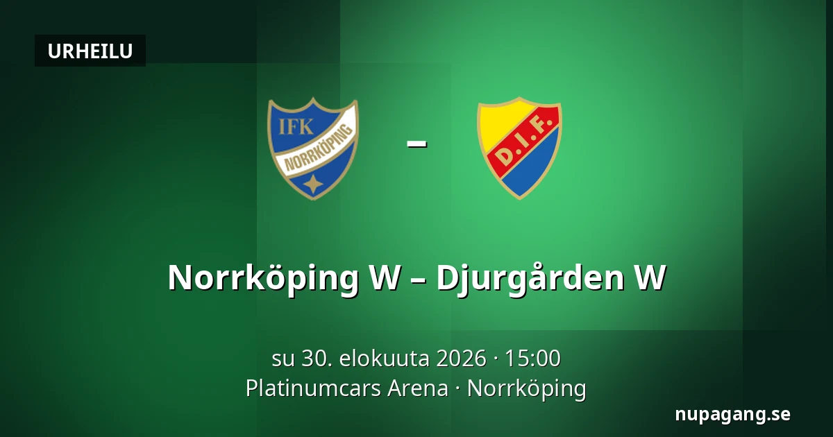 Norrköping W – Djurgården W — Platinumcars Arena, Norrköping