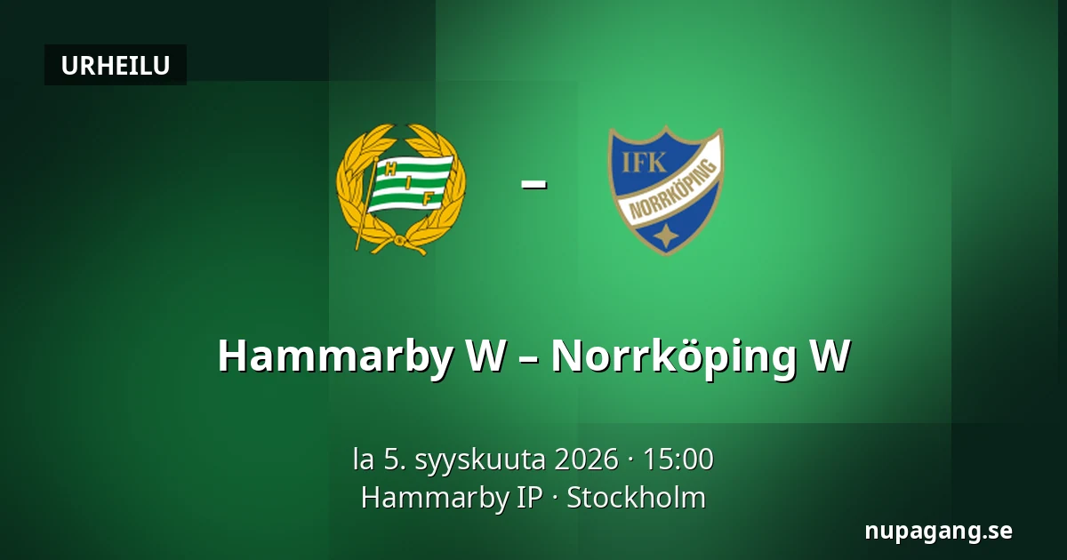 Hammarby W – Norrköping W — Hammarby IP, Tukholma